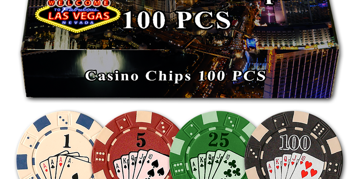 100 Dice Straight Flush 11.5g Poker Chips – Las Vegas Gift Box