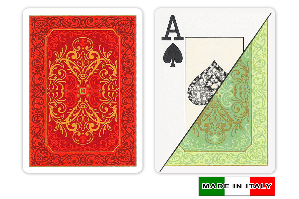DA VINCI Fiori, Italian 100% Plastic Playing Cards 2 Deck Set, Poker Size  Large Print Jumbo Index