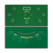 Two sided Texas Holdem and Blackjack felt layout