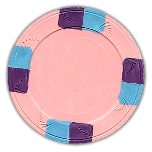 Clay no metal insert poker chips for custom labels - Pink chips