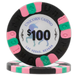 All clay poker chips with Unicorn Casino print - Black