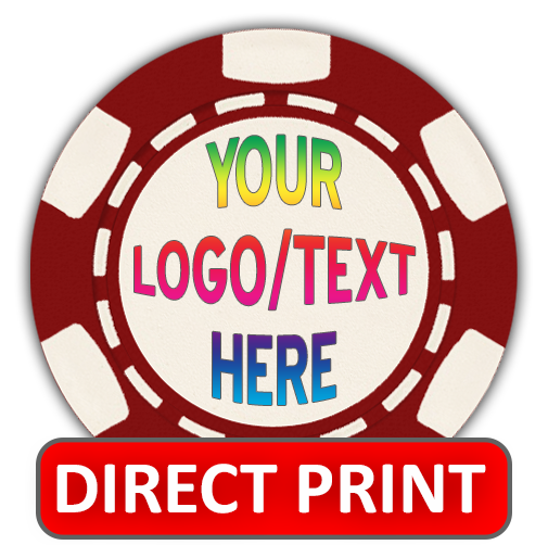 direct print 6 stripe poker chips - customized by you